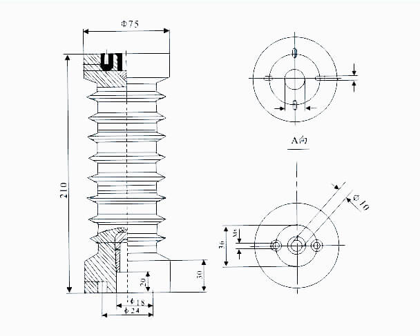 24kv Φ75×210 絕緣子